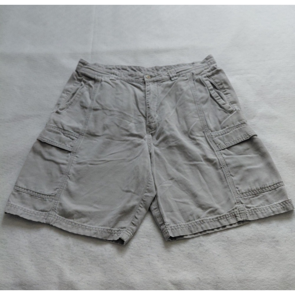 Tommy Bahama Relax Cargo Shorts 34 Gray Mens 0303 Side Pockets Casual Travel